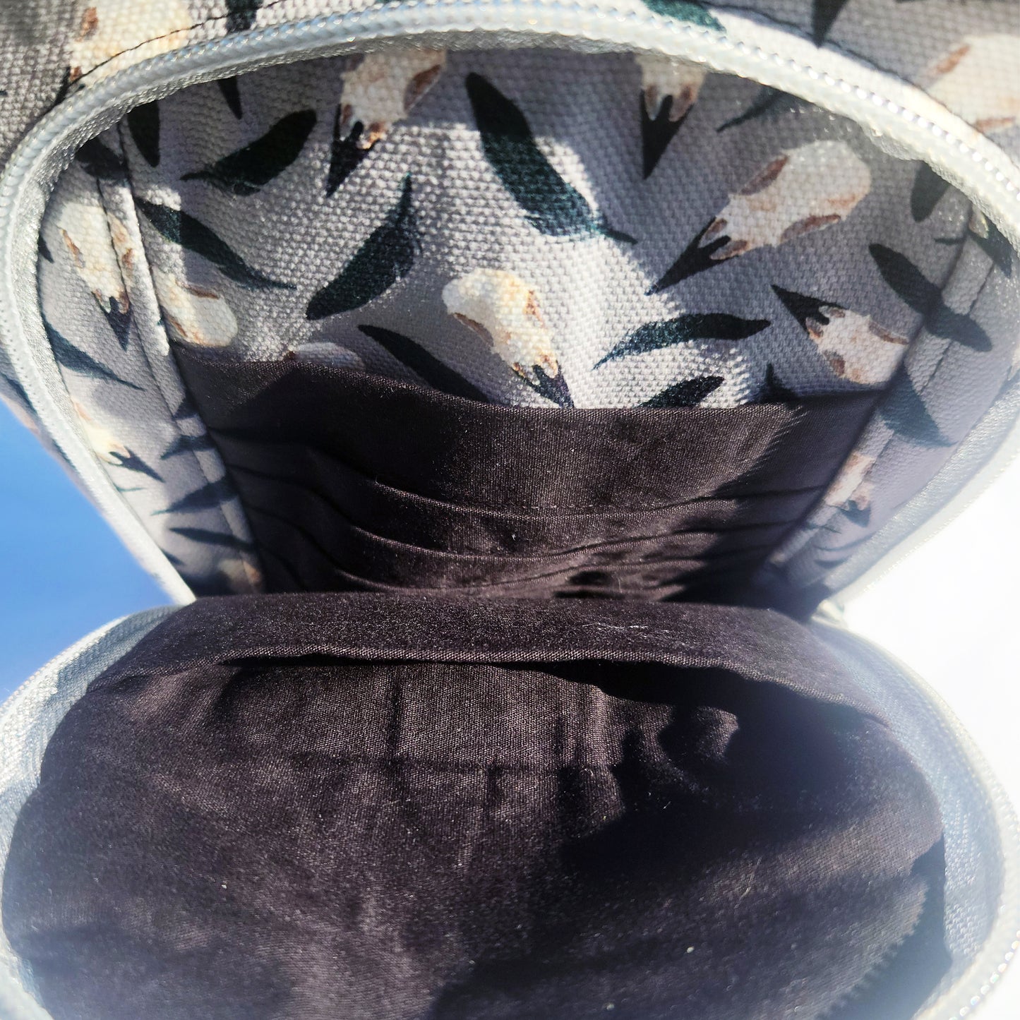 Gothic Raven Grey Crossbody Bag