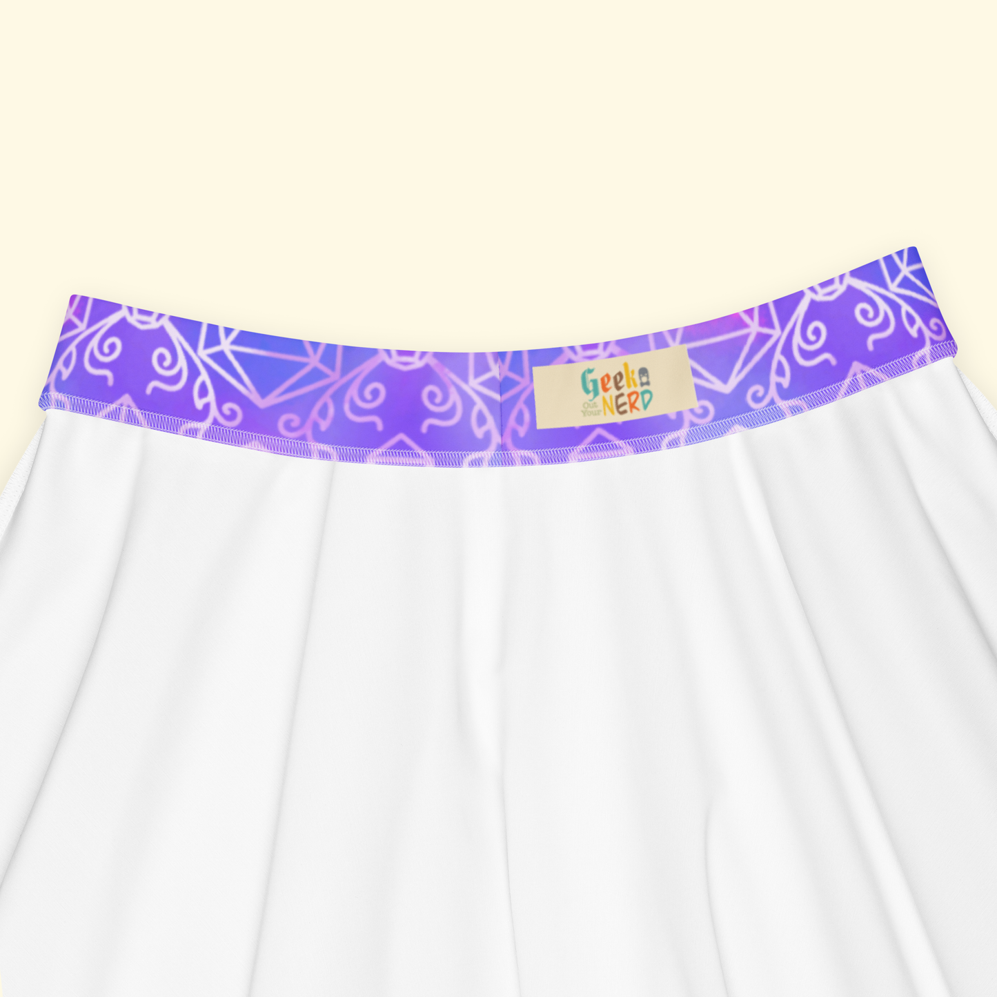 Purple Batiks Dice Skater Skirt