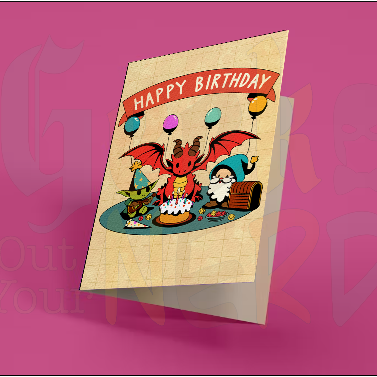 Whimsical D&D Birthday Card