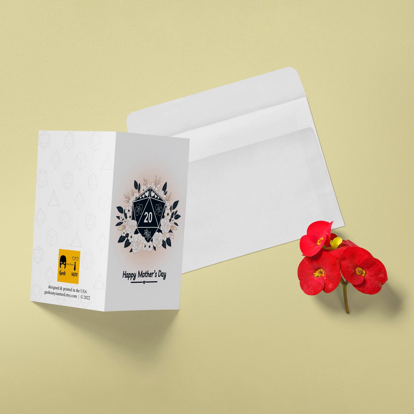 Flower D20 Mother's Day Card