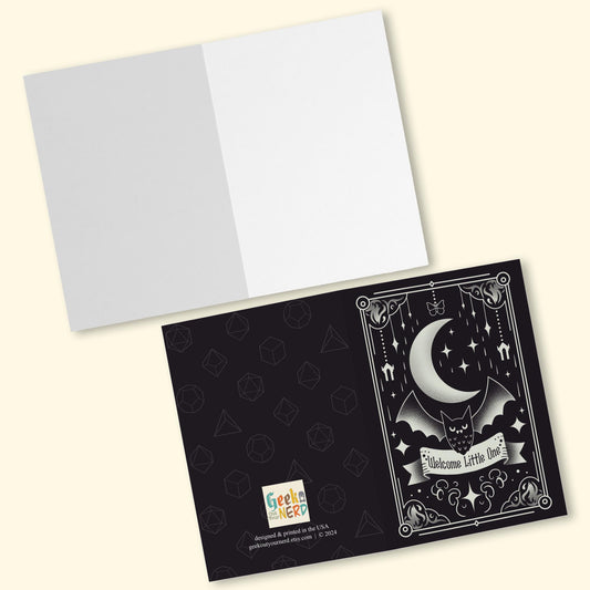 Gothic Welcome Little One Baby Card