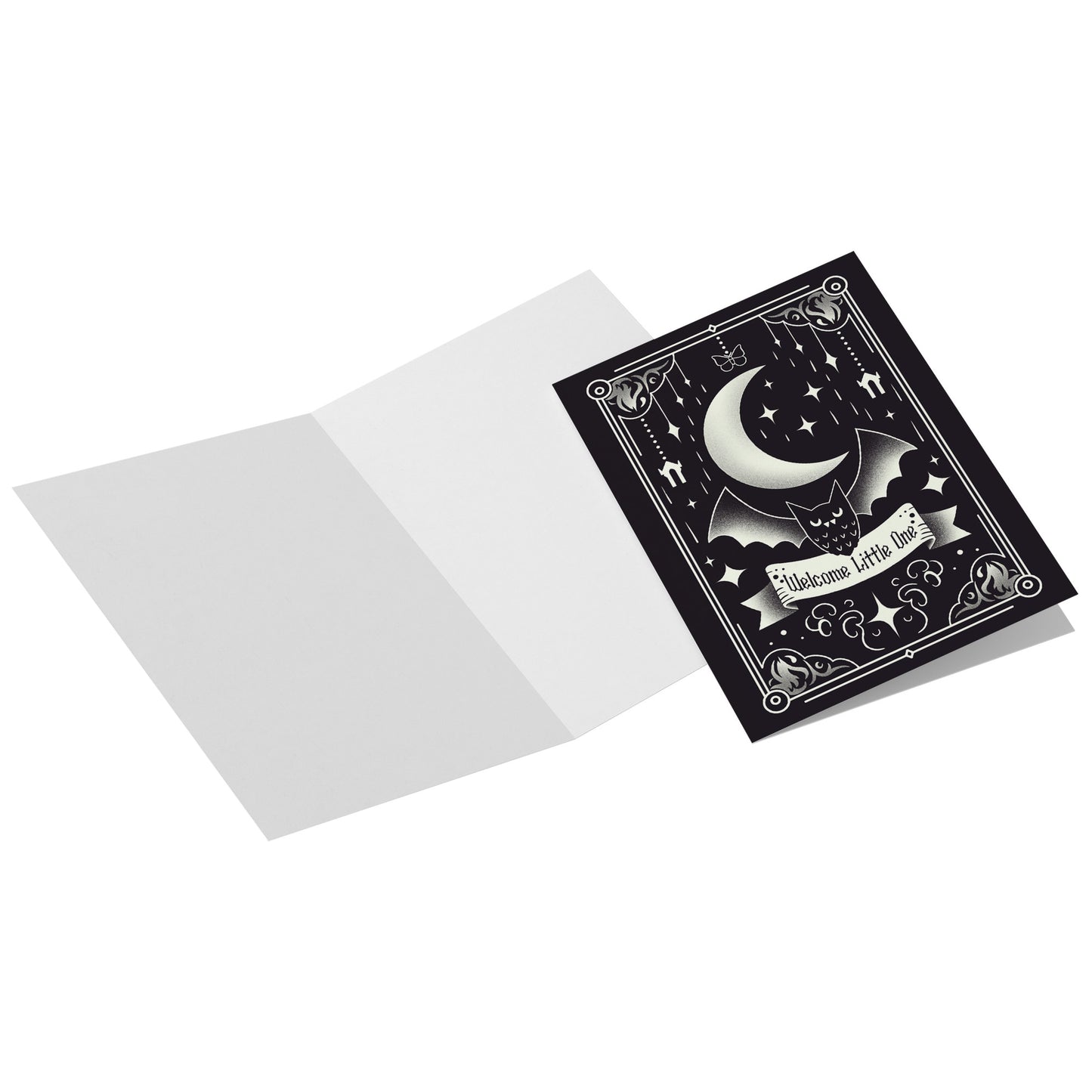 Gothic Welcome Little One Baby Card
