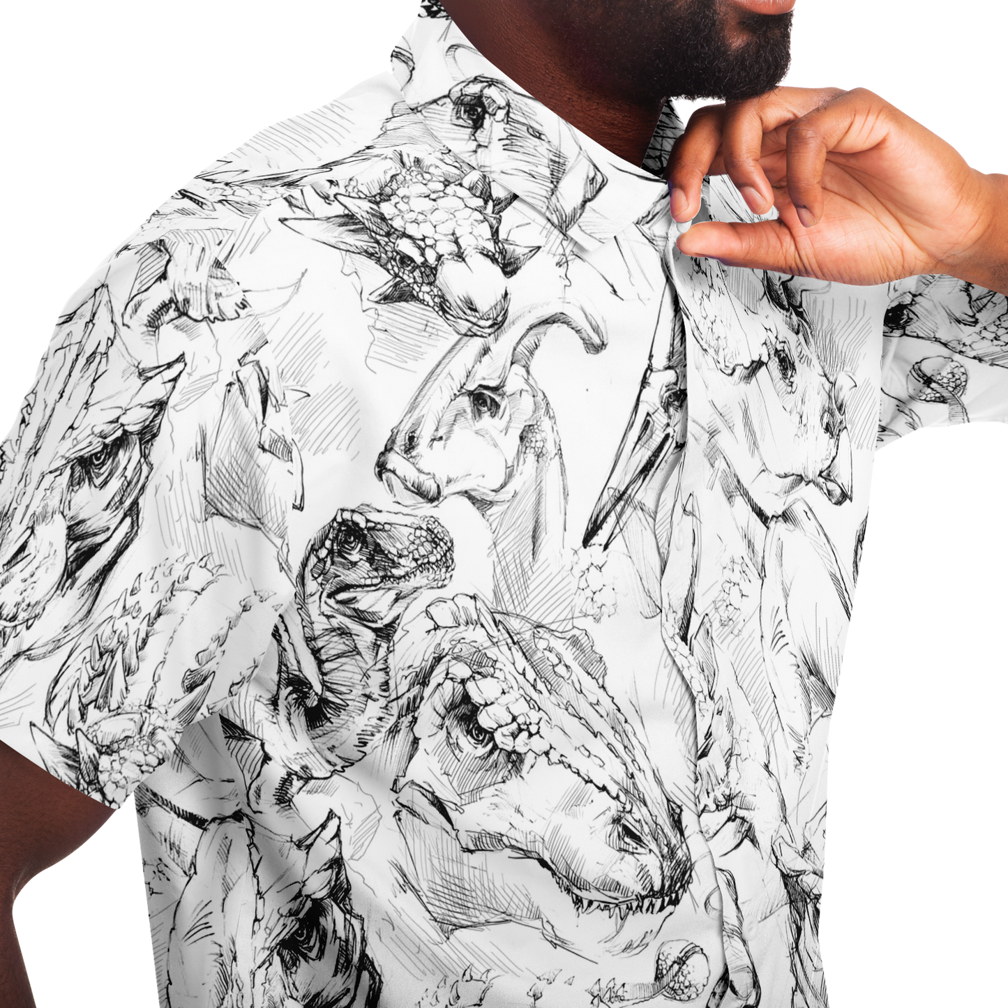 Sketch That Dino Button Down