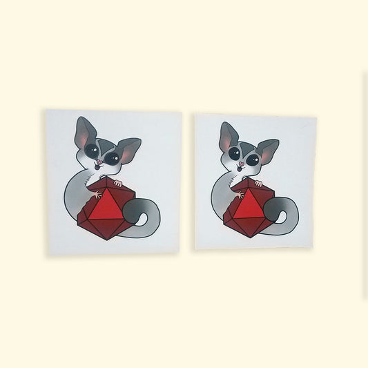 Sugar Glider Dice Vinyl Stickers