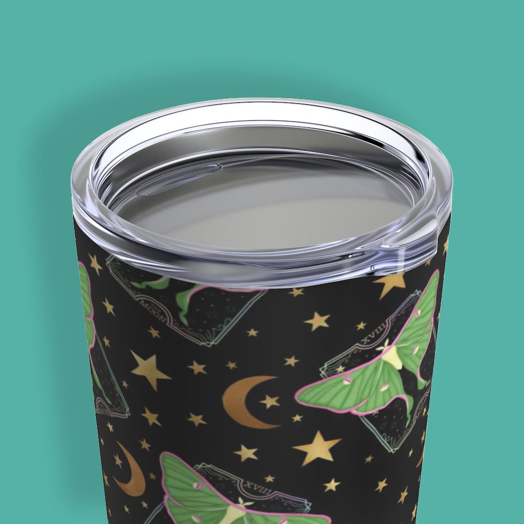 Vintage Luna Moth Tarot Card Tumbler 20oz
