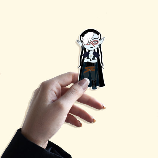 Chibi Goth Vinyl Sticker