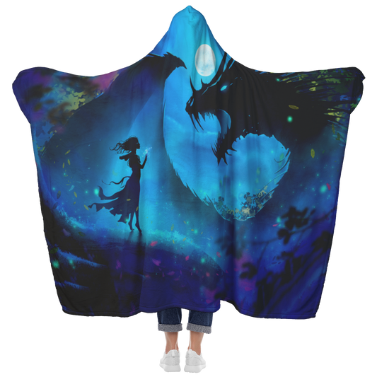Dragon of the Night Hooded Blanket
