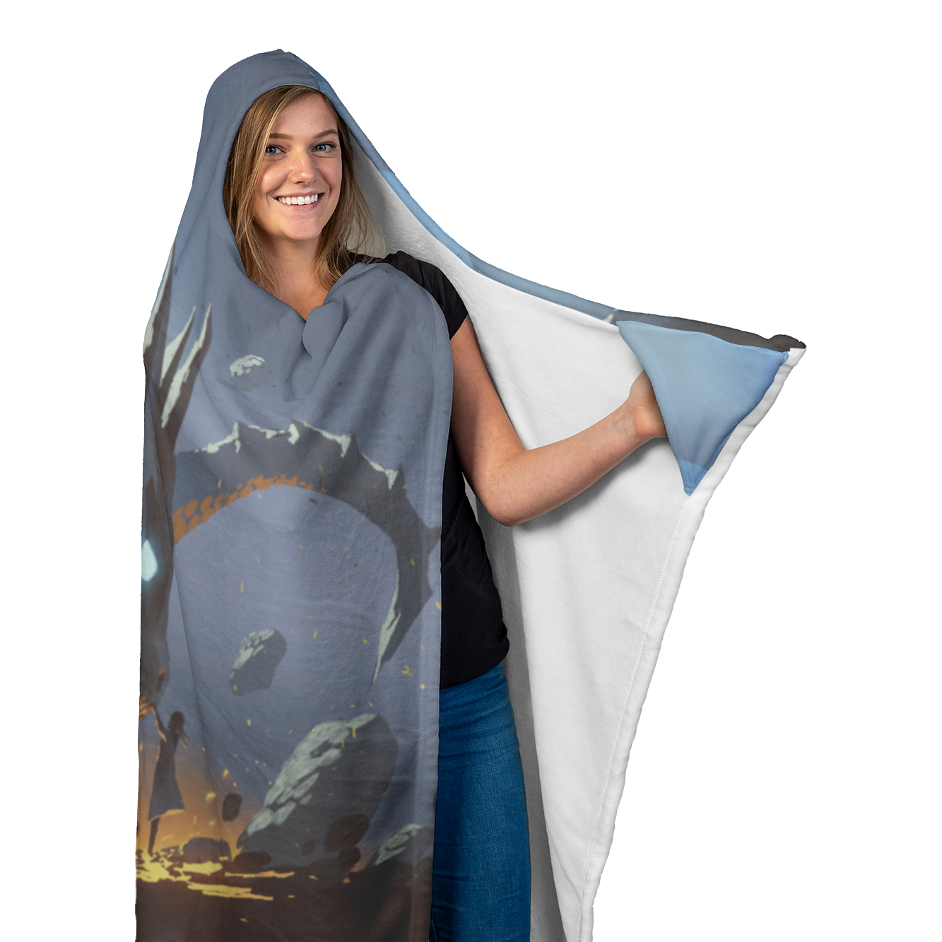 Lava Dragon Hooded Blanket
