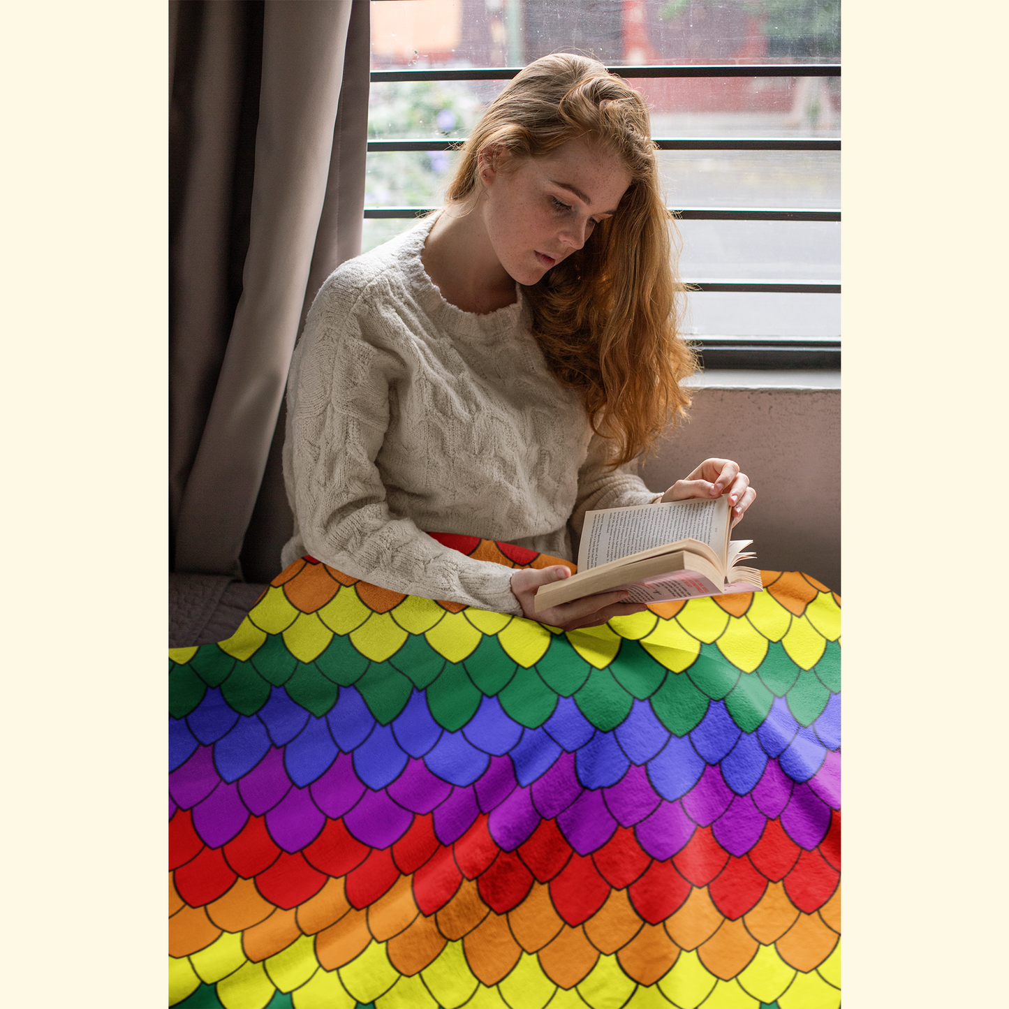 Rainbow Dragon Scale Blanket