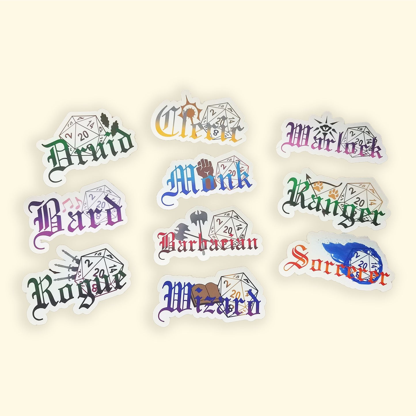D&D Class Vinyl Stickers