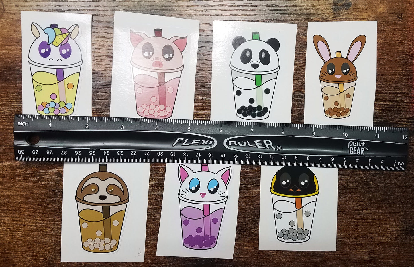 Kawaii Boba Animal Vinyl Sticker Decal