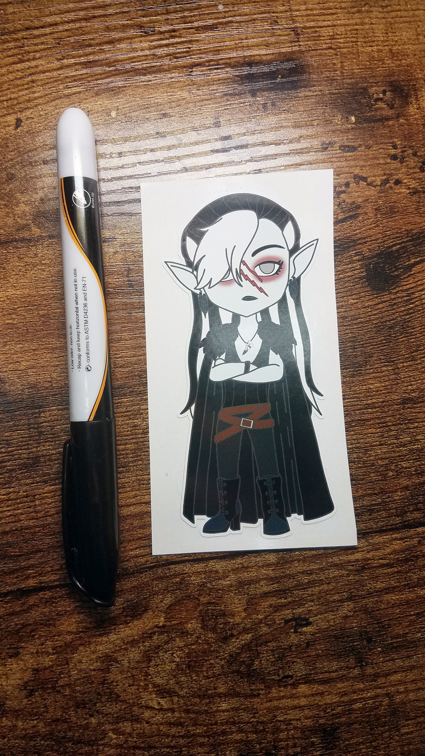 Chibi Goth Vinyl Sticker