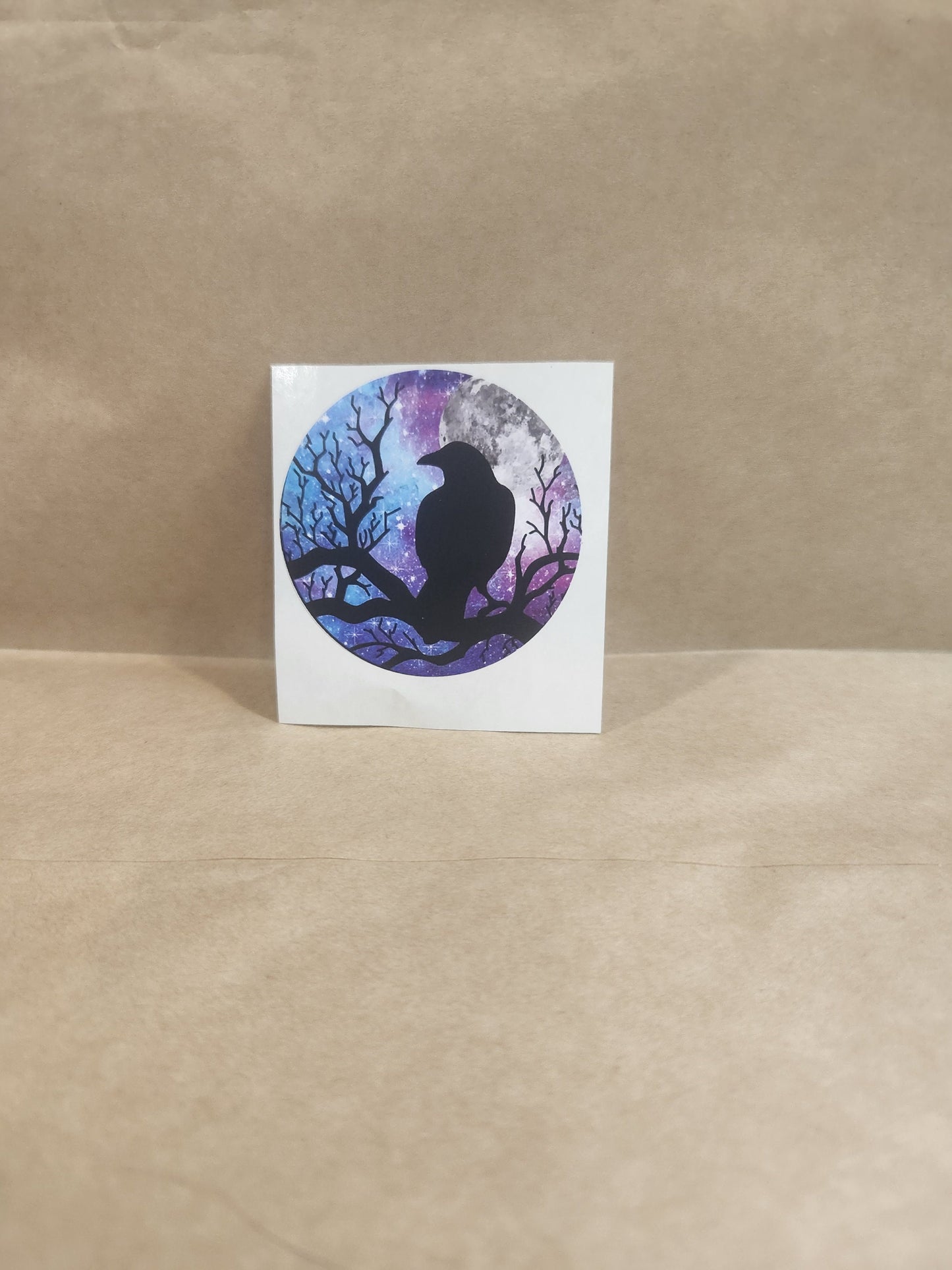 Galaxy Raven Night Vinyl Sticker