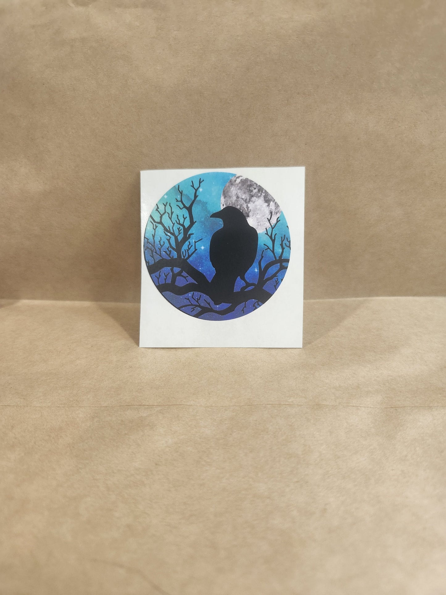 Galaxy Raven Night Vinyl Sticker