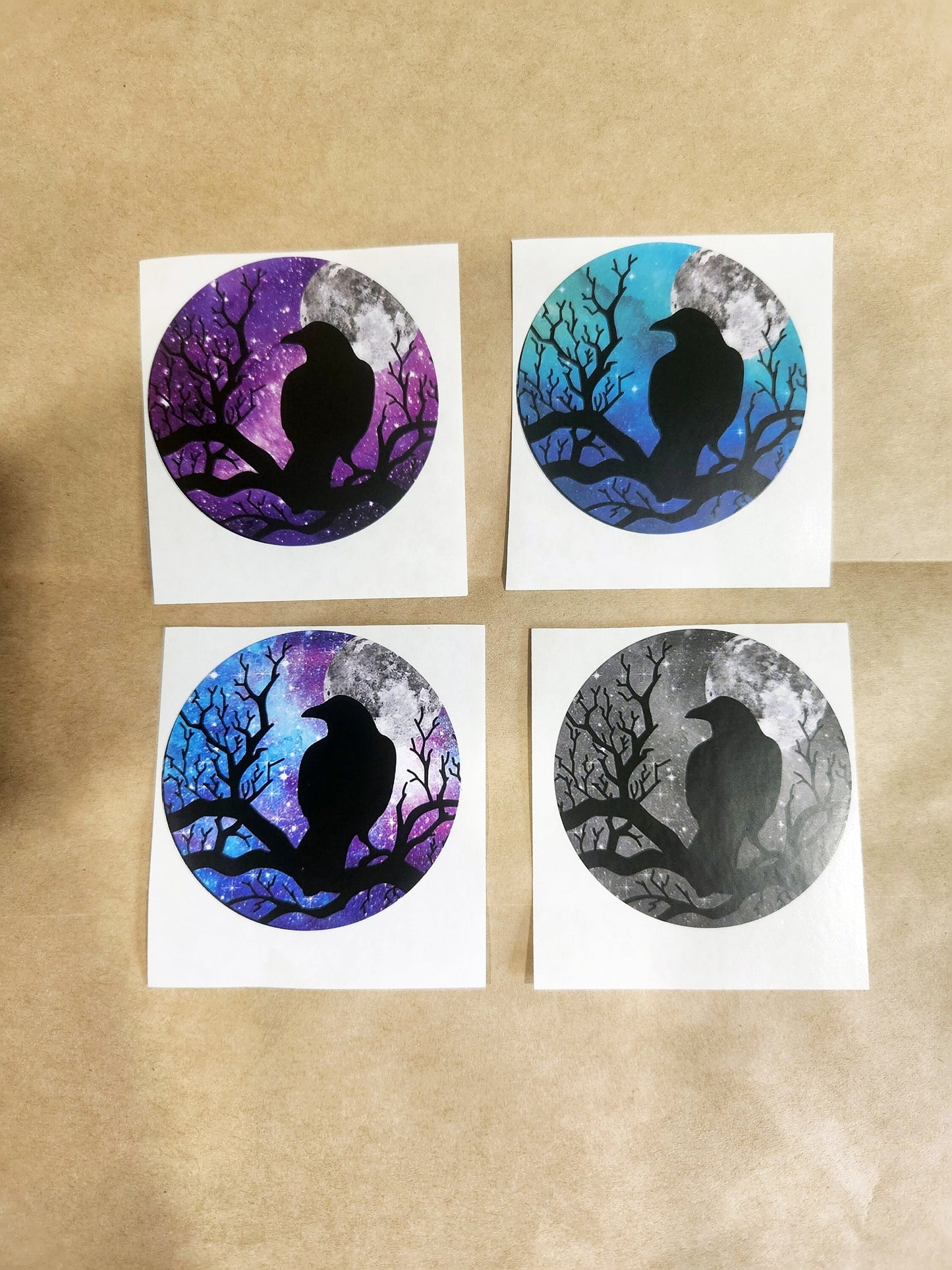 Galaxy Raven Night Vinyl Sticker