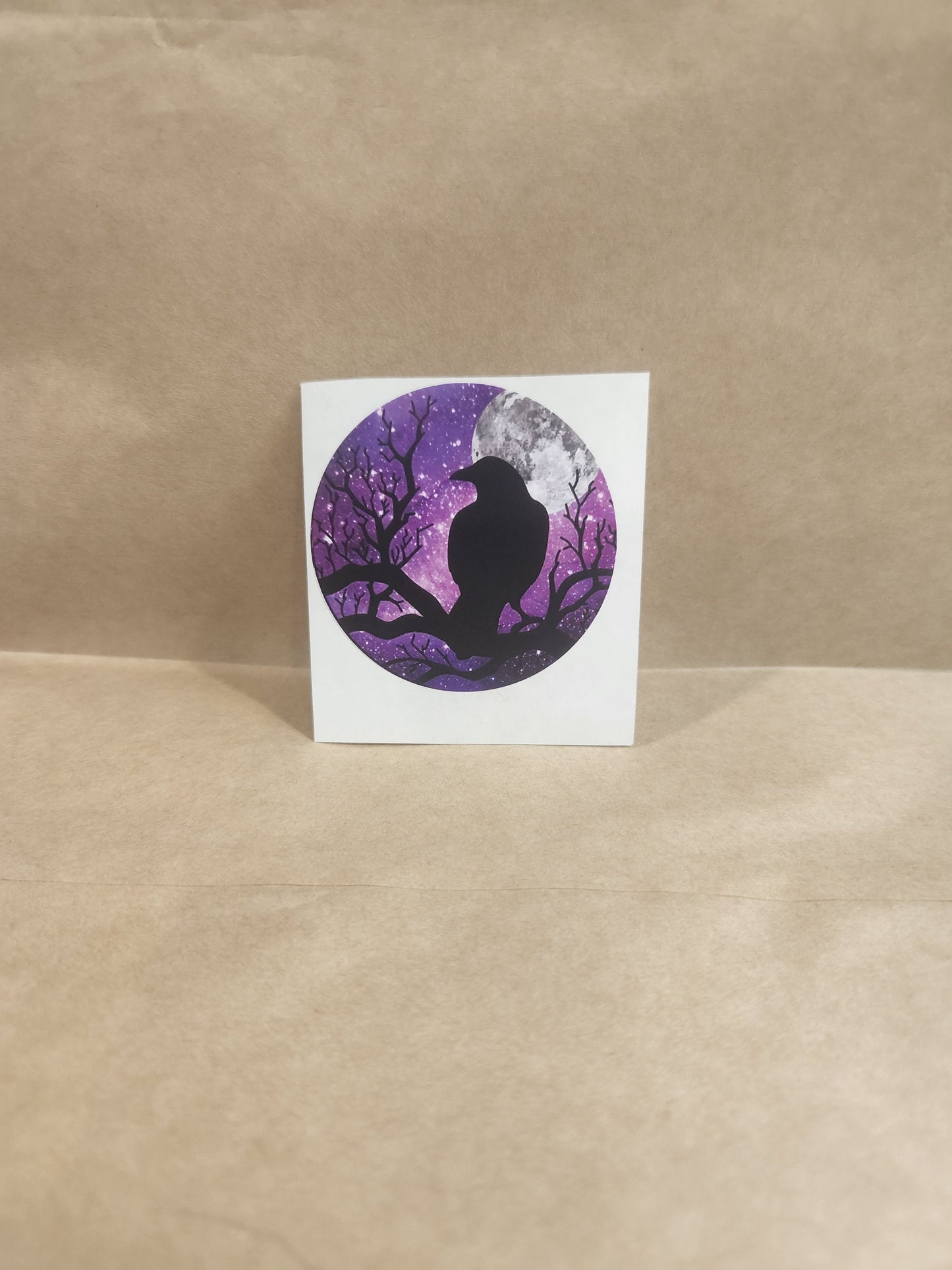 Galaxy Raven Night Vinyl Sticker