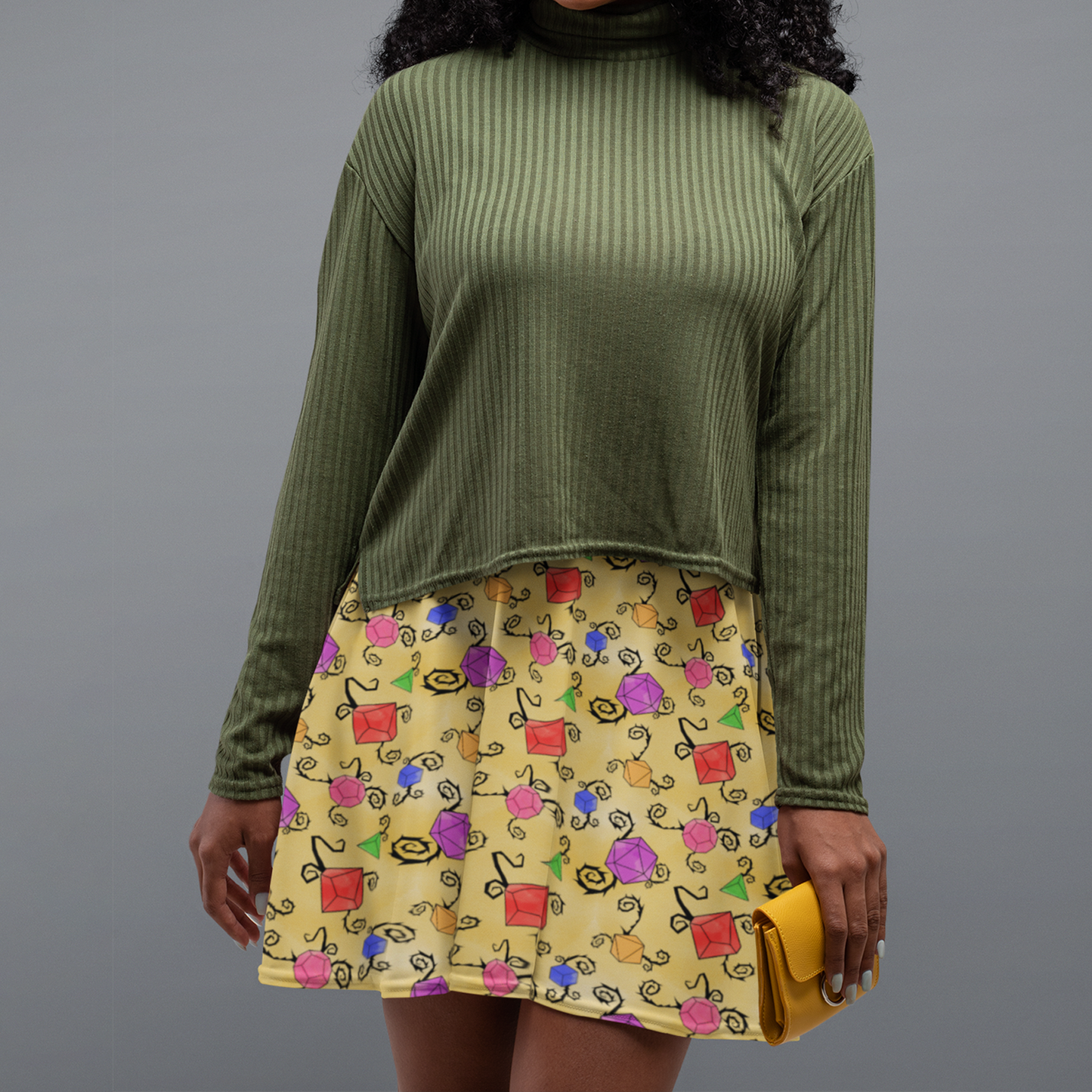 Whimsical Magic Dice Skater Skirt