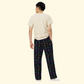 Back view of Rainbow D&D Dice Wide-Leg Pants