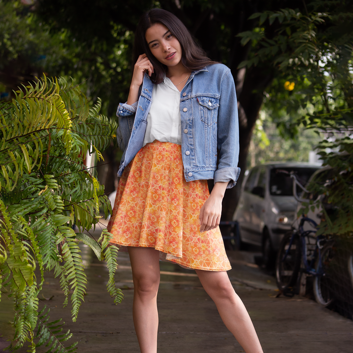 Sunburst Batiks Dice Skater Skirt