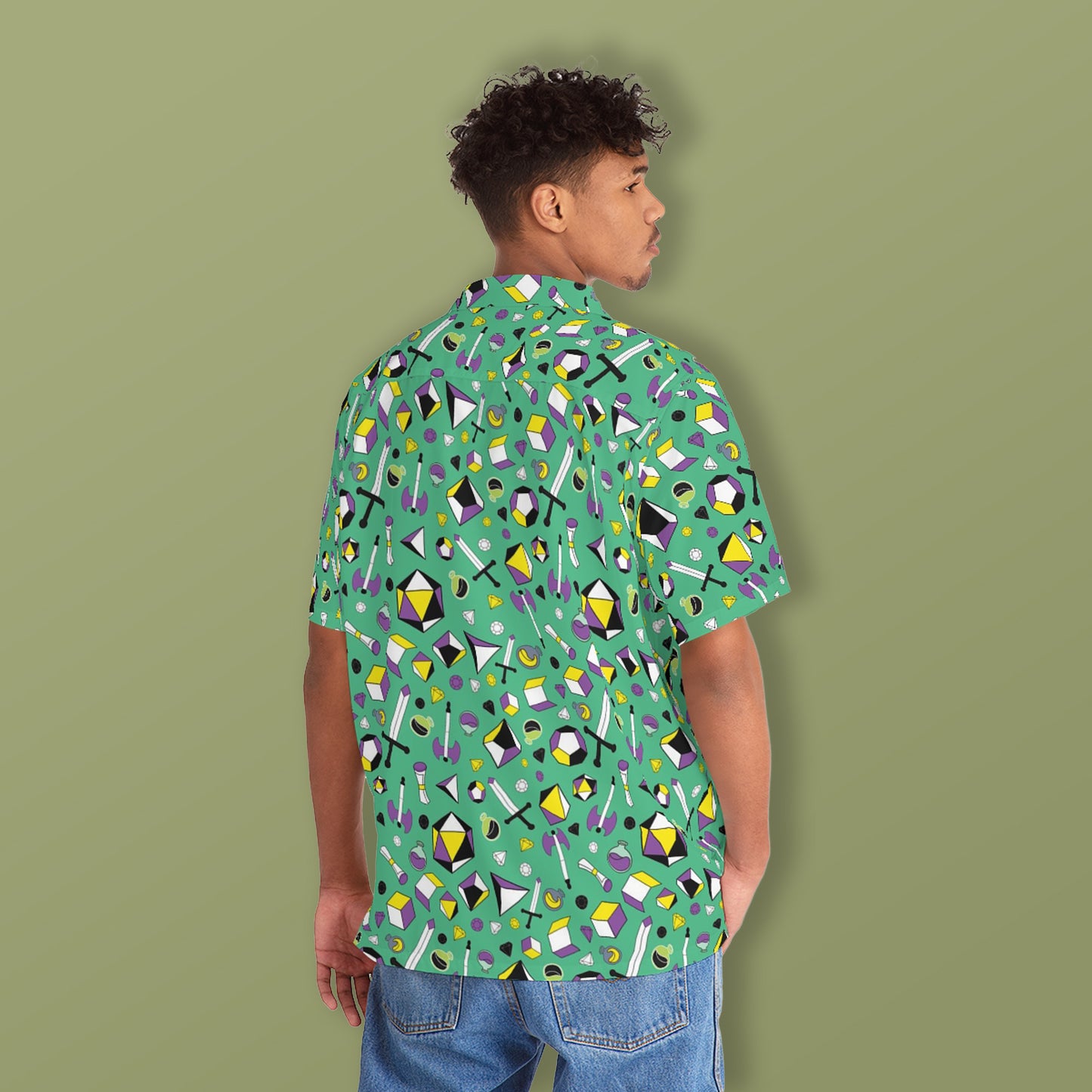 Non-Binary Gamer Hawaiian Shirt