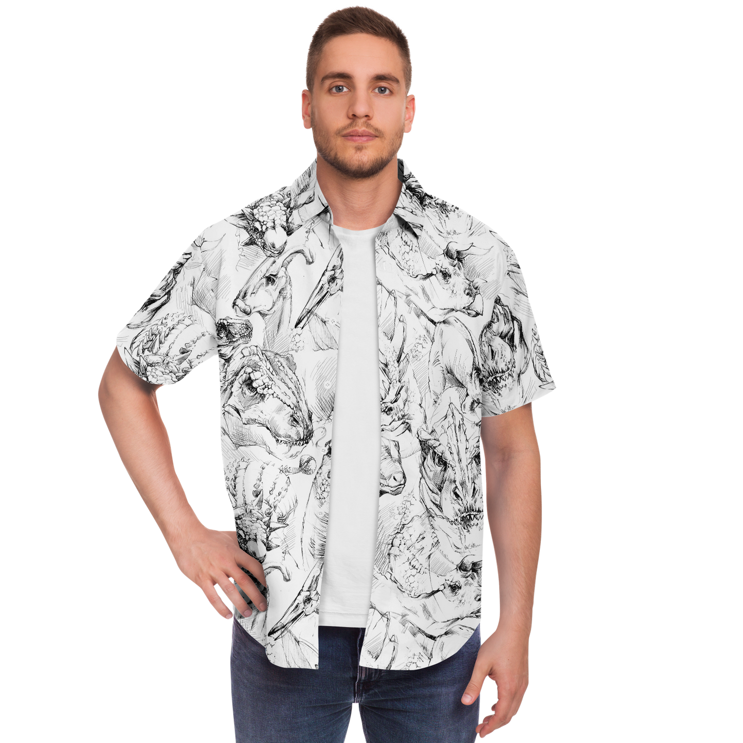 Sketch That Dino Button Down