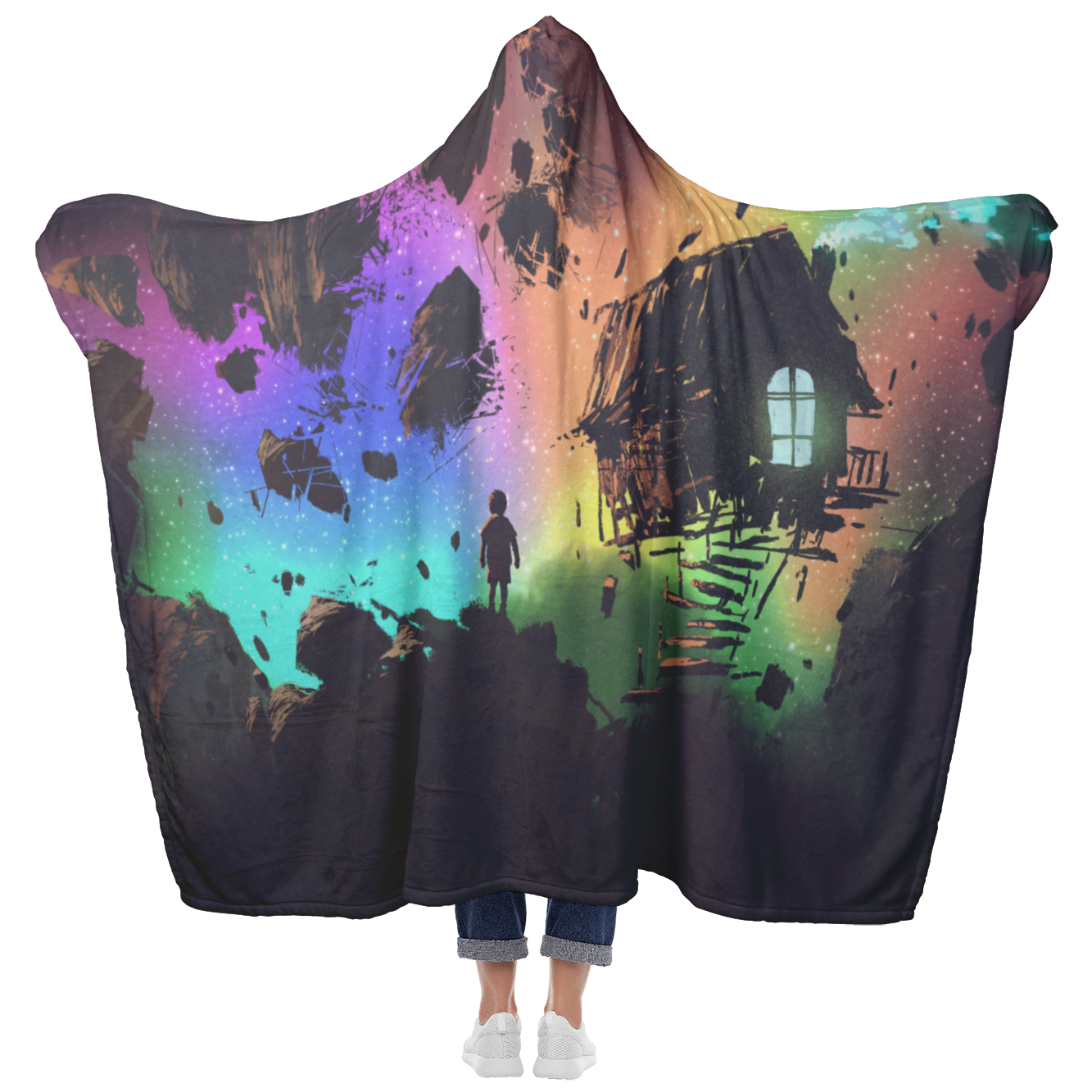 Galaxy Home Hooded Blanket