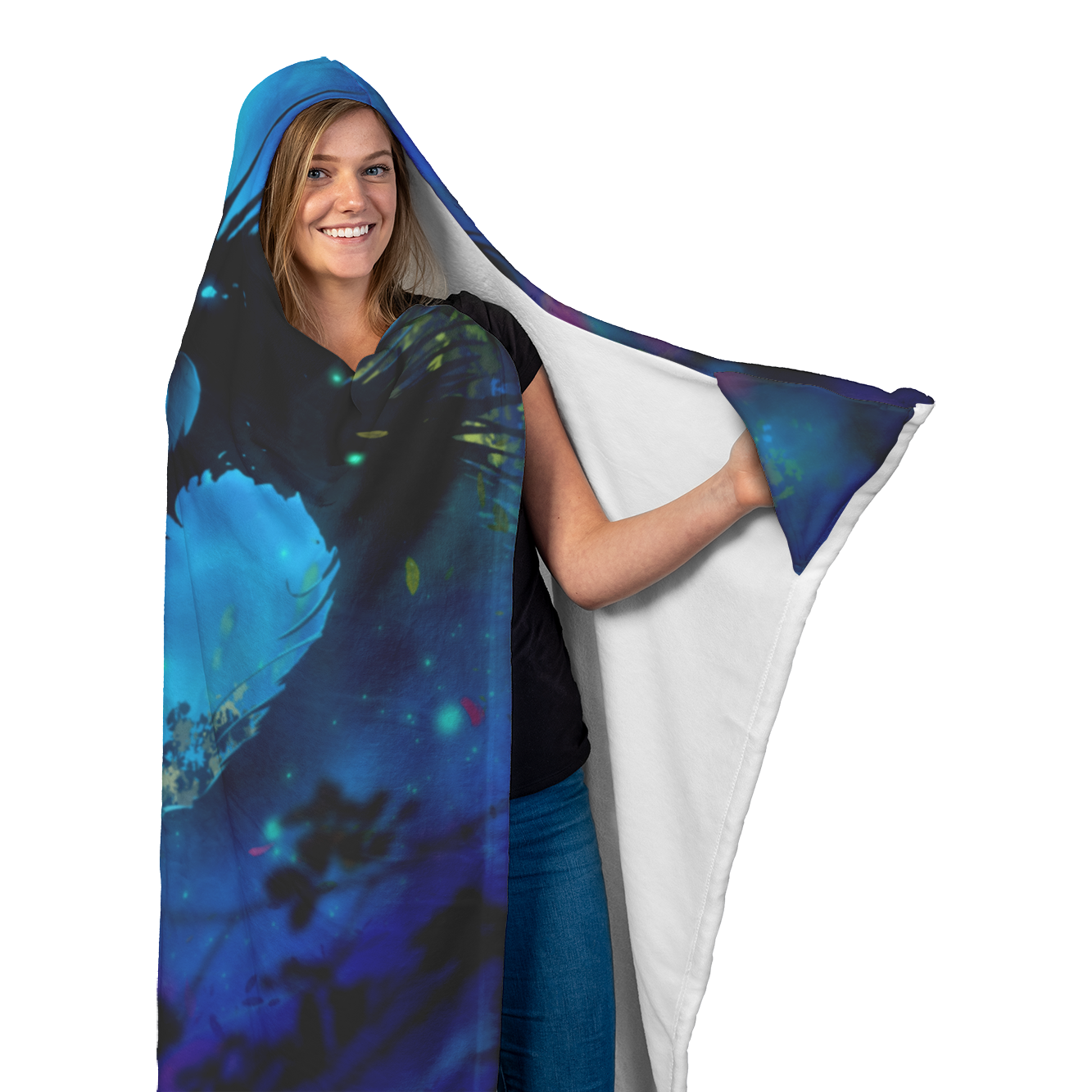 Dragon of the Night Hooded Blanket