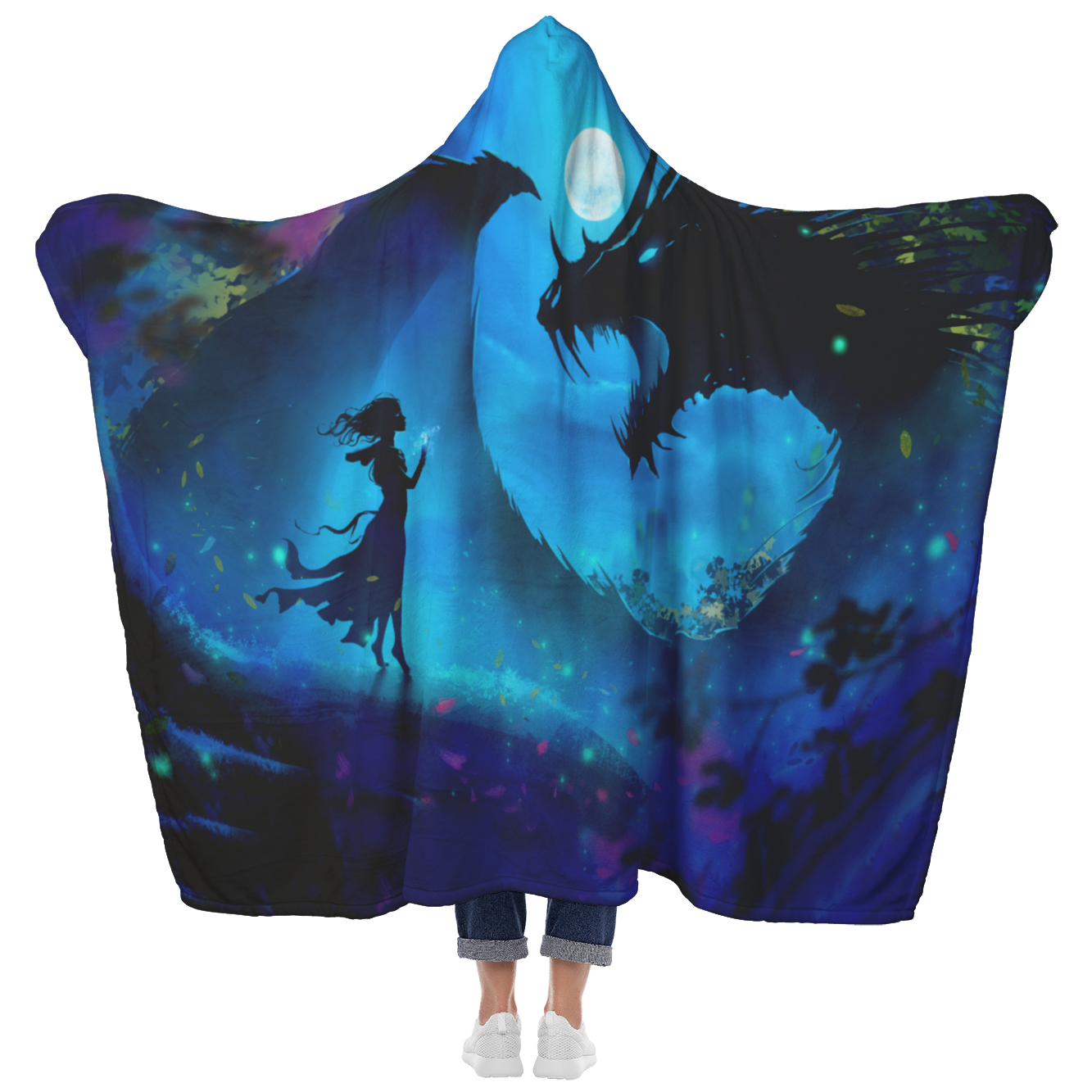 Dragon of the Night Hooded Blanket