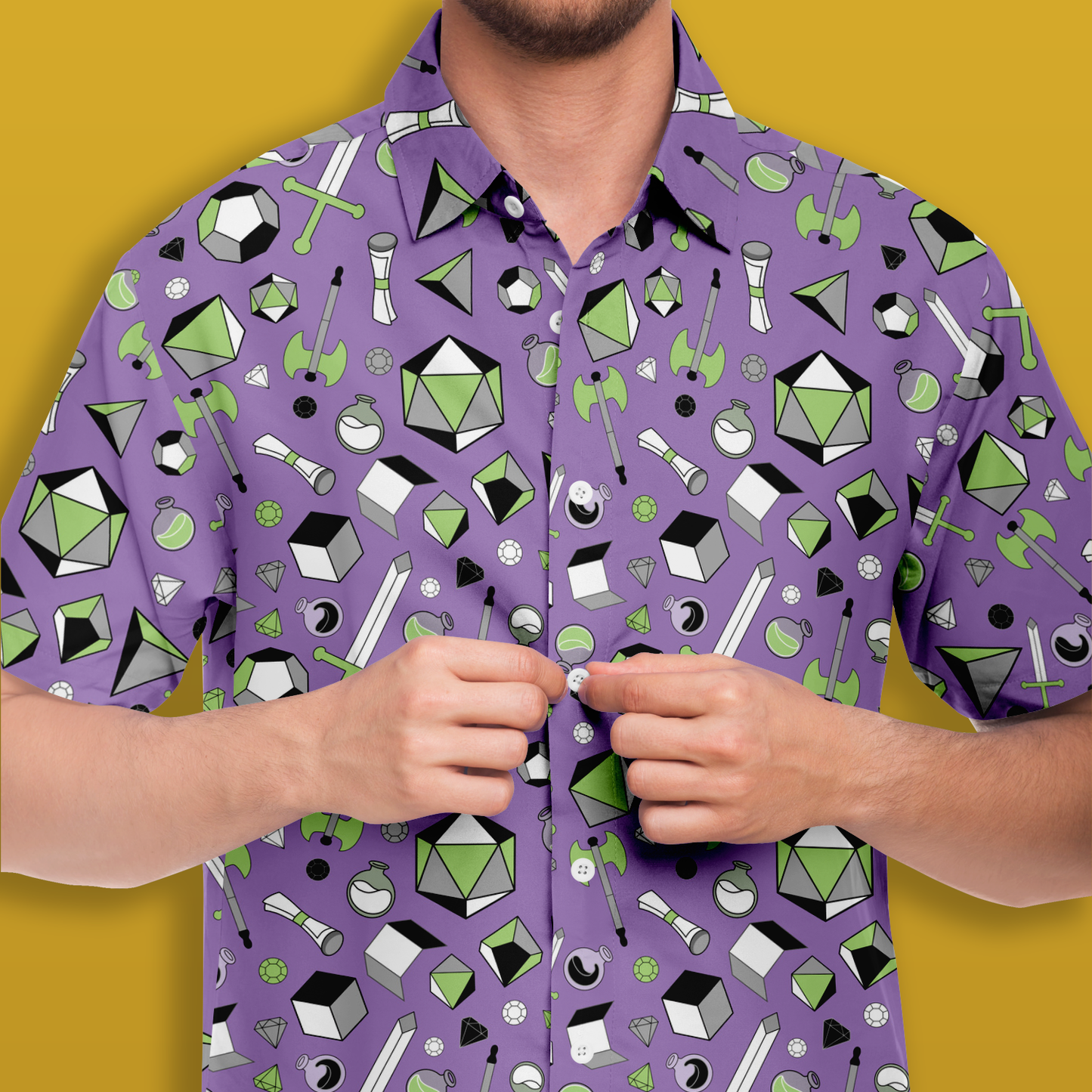 Agender Gamer Button Down