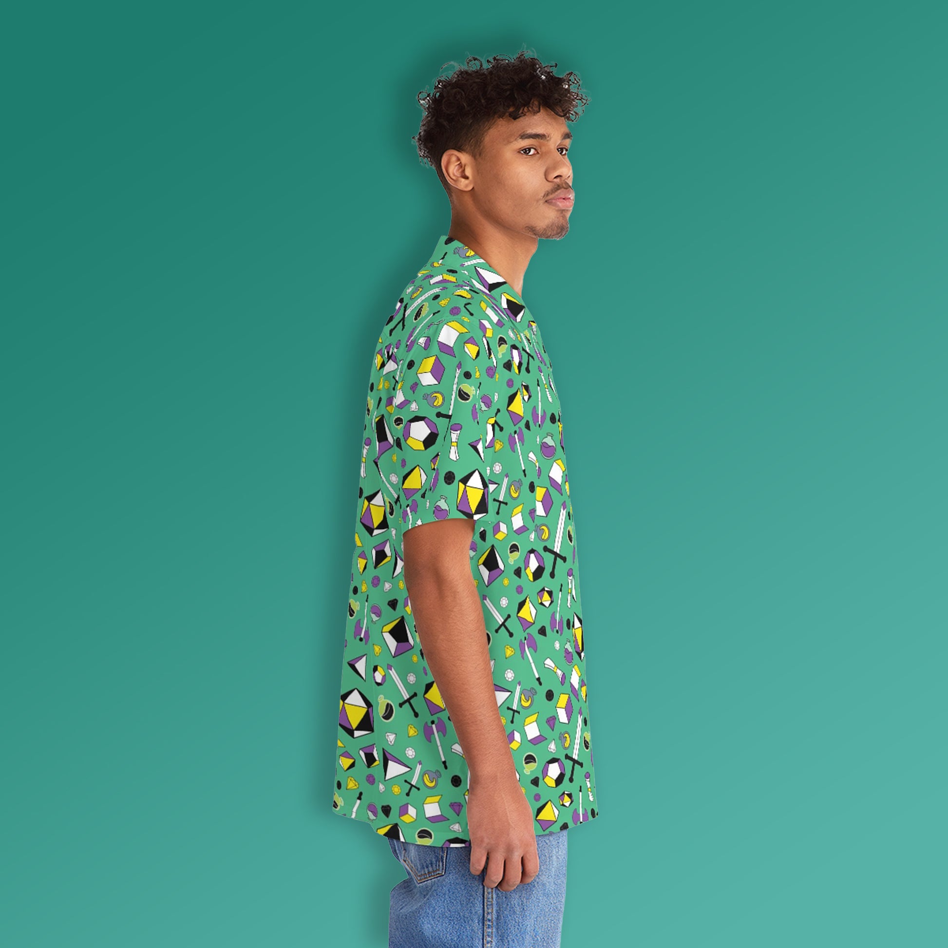 Non-Binary Gamer Hawaiian Shirt – Geek Out Your Nerd