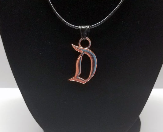 Cursive Letter D 18 Inch Necklace