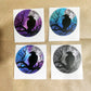 Galaxy Raven Night Vinyl Sticker