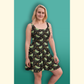 Vintage Luna Moth Skater Dress