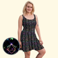 Rainbow Starry Night of Dice Skater Dress