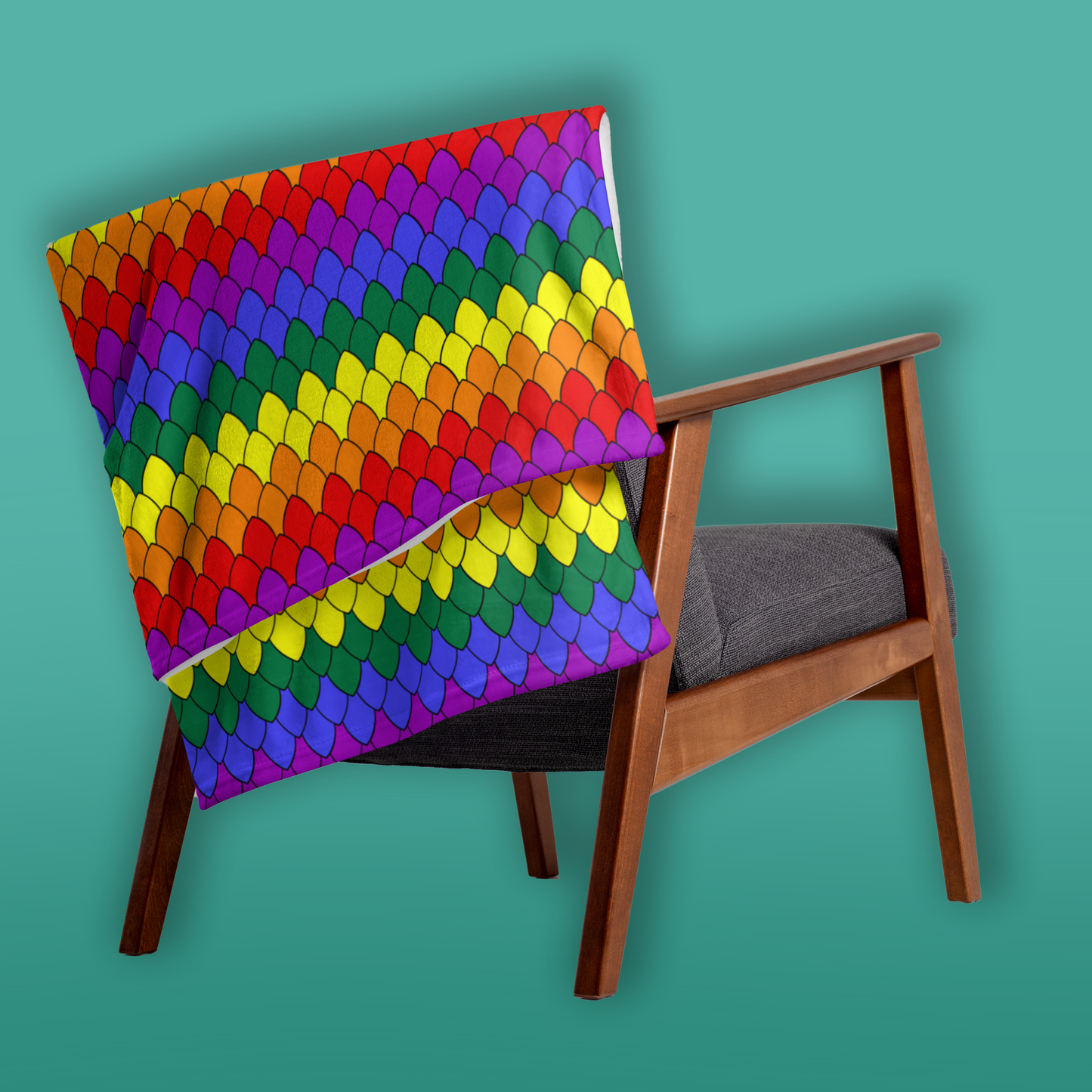 Rainbow Dragon Scale Blanket